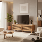 Liam - 2 Door TV Unit - Openwork Slats
