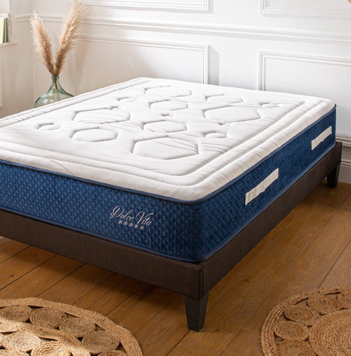 Ensemble Dolce Vita - Matelas + Sommier - Gris Anthracite