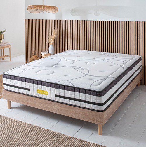Ensemble Concorde - Matelas + Sommier - Bois