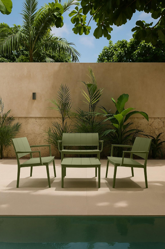 Patio - Salon De Jardin Polypropylène - Vert