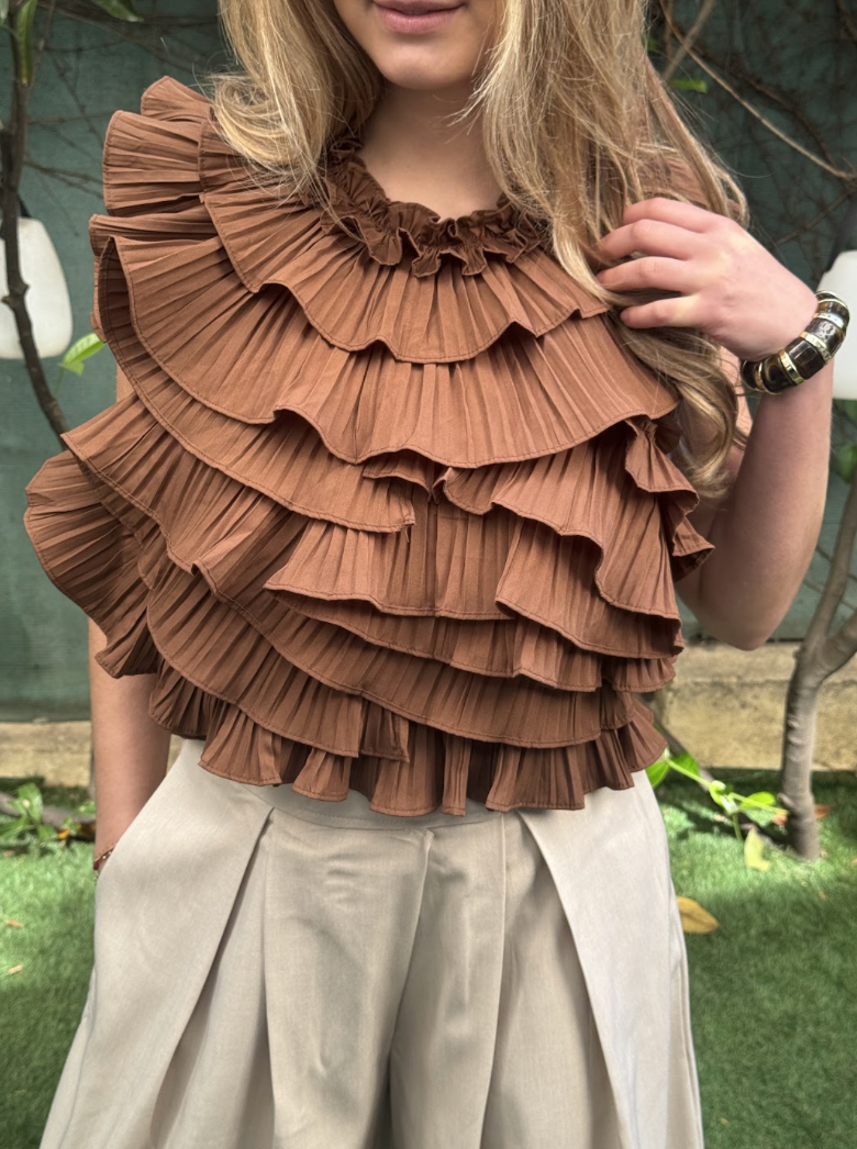 Satine Top - Brown