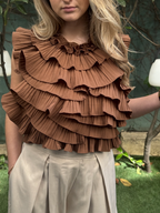 Satine Top - Brown