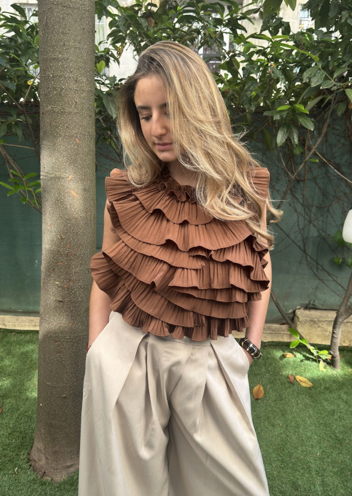 Satine Top - Brown
