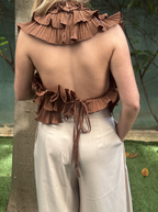 Satine Top - Brown