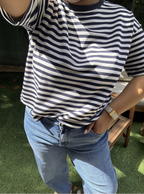 Tee Shirt Tomy - Blanc/Marine