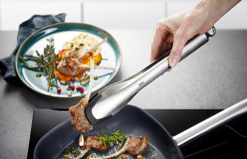 Capto - Kitchen Tongs - Black/Silver