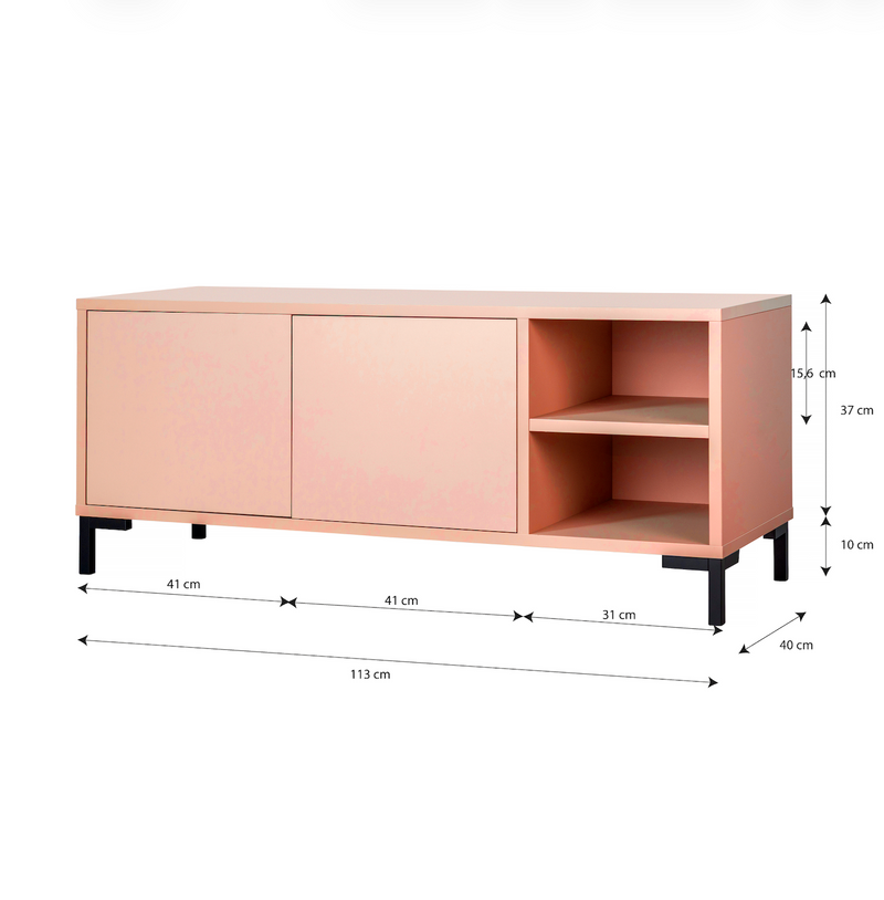 Meuble TV Mirko 113 cm "Pink"