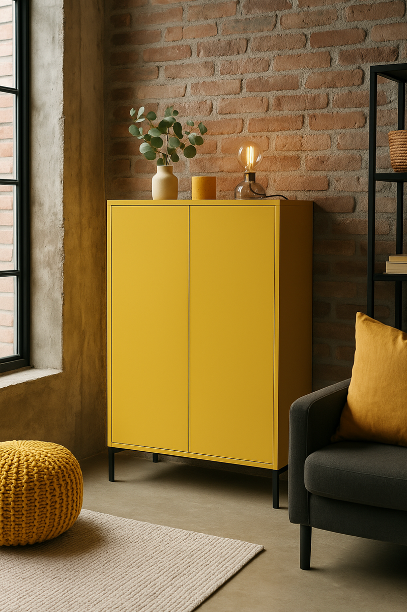 Meuble Organisateur Multiusages Verner "Yellow"
