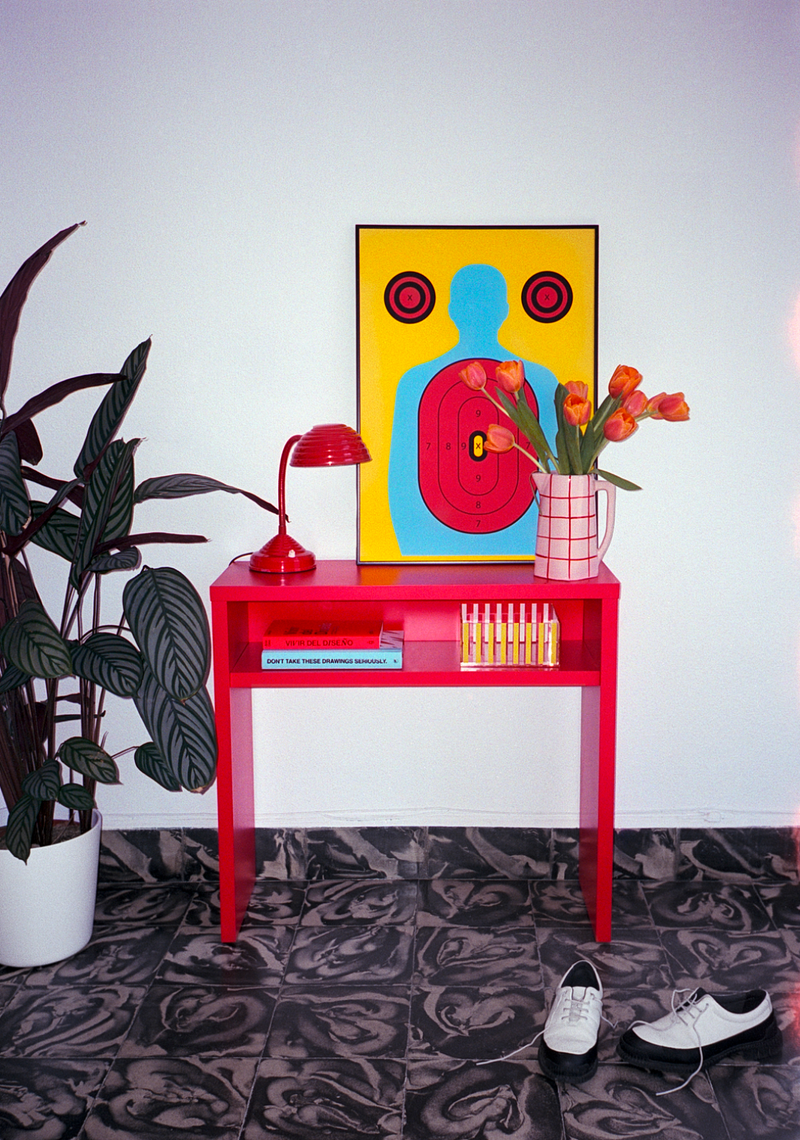Console Geraldine Laminée "Flame"