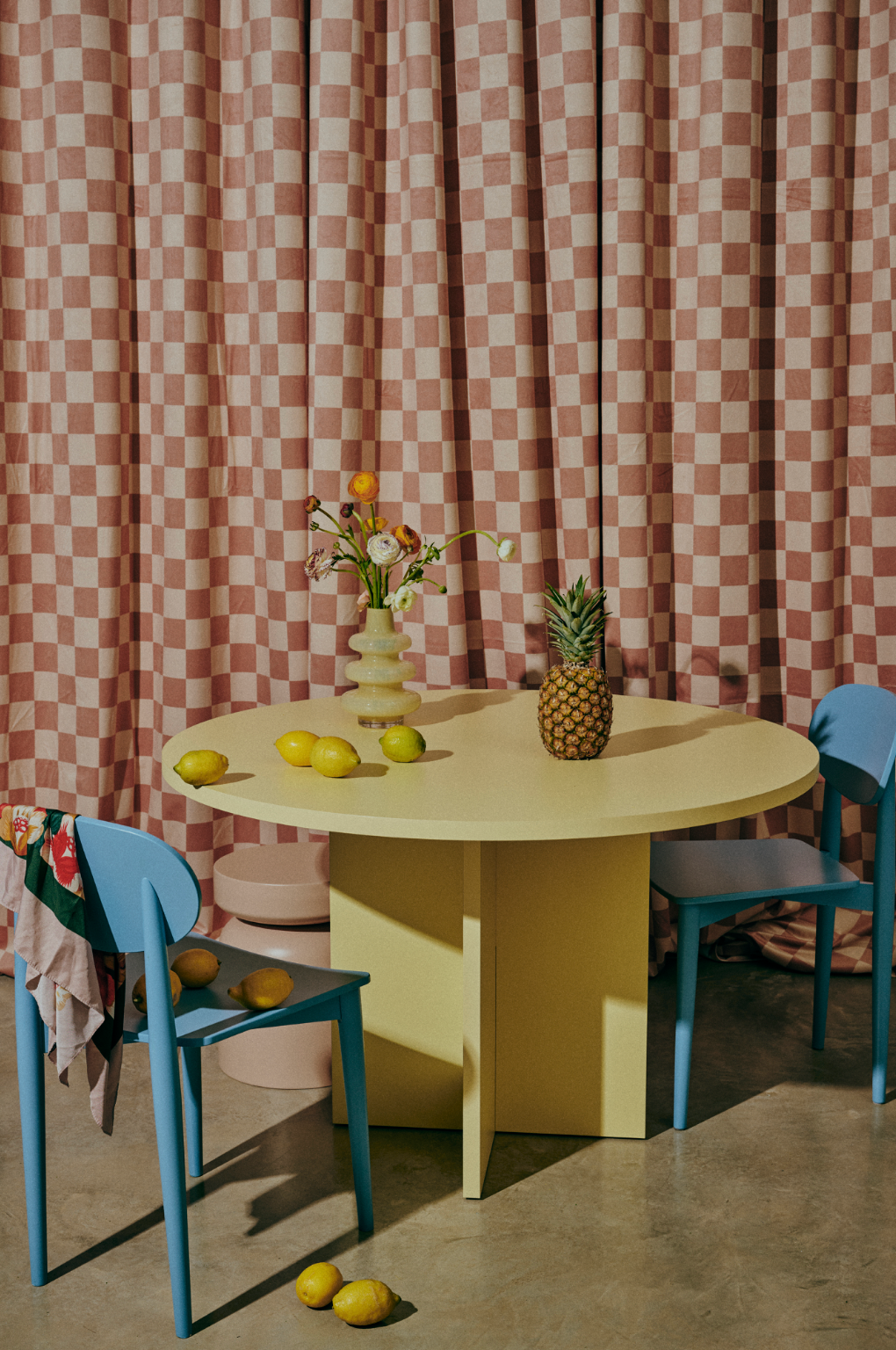 Table À Manger Matilda Ronde 120 Cm Laminé "Butter"