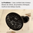 Pommeau de Douche Filtrant Blanc + 4 Filtres (8 Mois de Filtration)