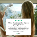 Pommeau de Douche Filtrant Blanc + 4 Filtres (8 Mois de Filtration)