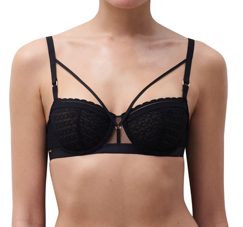 Monogram Bra - Black