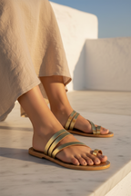 Penny Sandals - Dark Gold