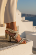 Sandalias de tacón Aglae - Platino