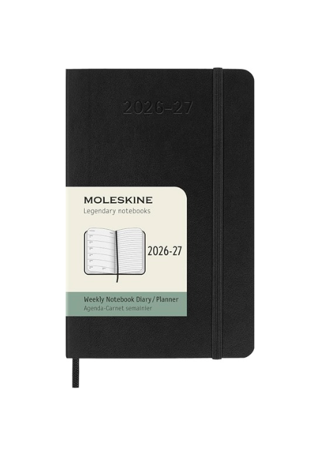 18-Month Classic Diary Pocket 9X14 - Weekly Notebook - Black