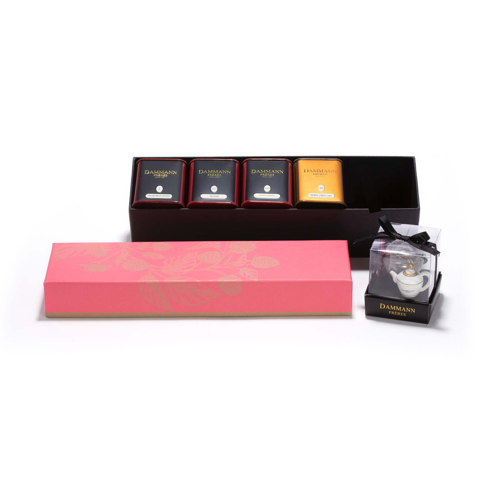 Coffret Balade Rose - 4 Boîtes 30g + 1 Infuseur