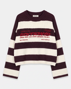 Édition19 Striped Burgundy Jumper