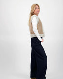 Gilet Peau Lainée Femme Lize