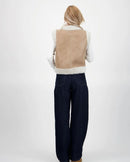 Gilet Peau Lainée Femme Lize