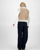 Gilet Peau Lainée Femme Lize