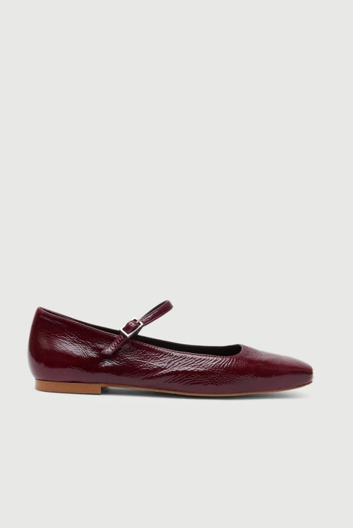 Mary Janes Julieta - Cuir Verni Bordeaux