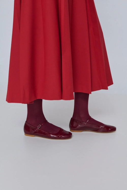 Mary Janes Julieta - Cuir Verni Bordeaux