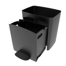 Poubelle À Pédale Tri Sélectif Picea - 70L - Blanc