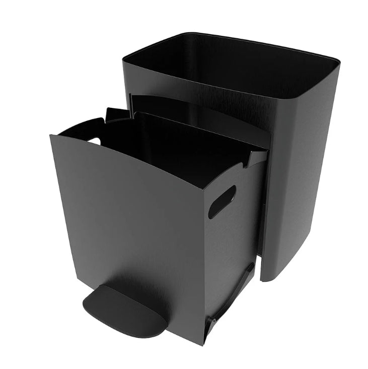 Poubelle À Pédale Tri Sélectif Picea - 70L - Blanc