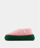 Chaussons Laine Kokon - Rose/Vert