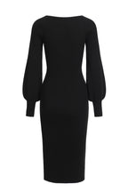 Abito in maglia con cut-out - Nero