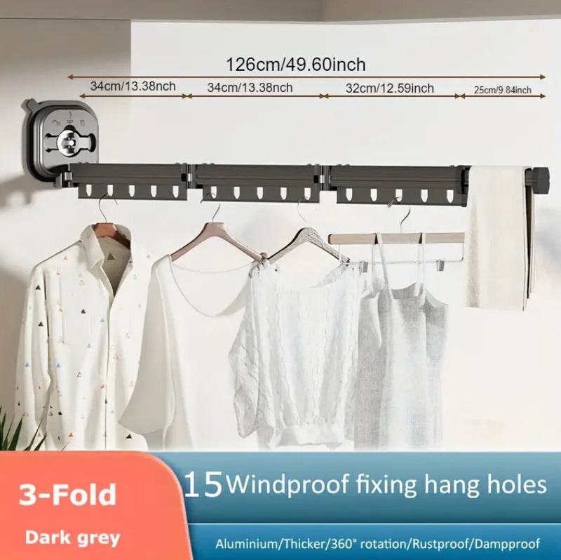 Séchoir À Linge Mural Python - Aluminium