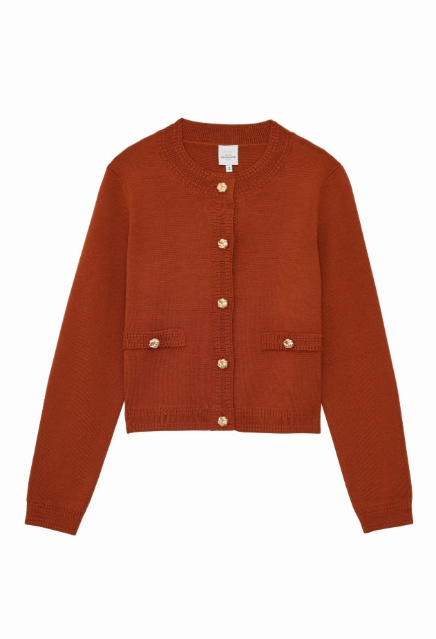 Gilet Maille Fine Melba - Gingembre