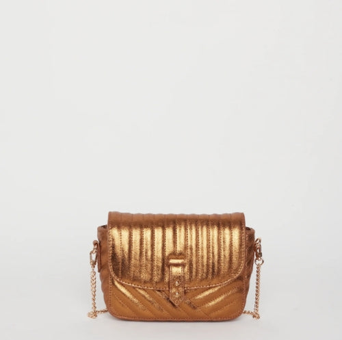 Sac Servane Matelasse Cuir - Dore