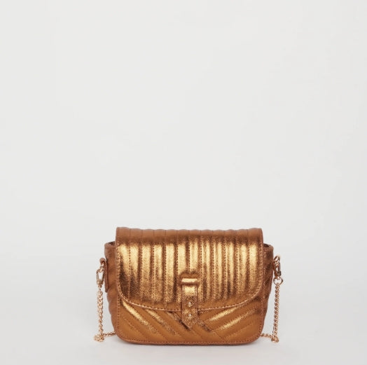 Sac Servane Matelasse Cuir - Dore