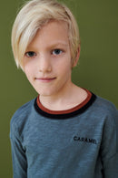 T-shirt Vibernum aegan blue - Sélection Caramel à retrouver sur amaetc.com, concept store eco friendly pour enfants