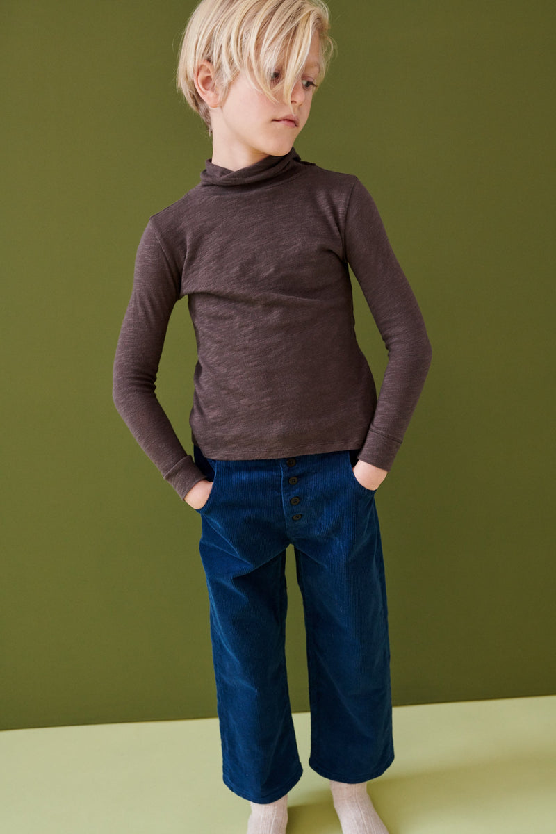 Erodium navy pants - Caramel selection available on amaetc.com, eco friendly concept store for children