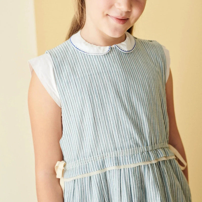 Robe Colima light blue stripe - Sélection Caramel à retrouver sur amaetc.com, concept store eco friendly pour enfants