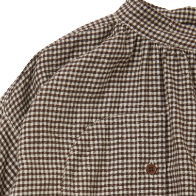 Vestido cuadros marrón tejo - Selección caramelo disponible en amaetc.com, concept store eco amigable para niños