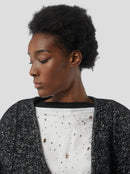 Cardigan Bambi In Dark Wool, Grandfather Style