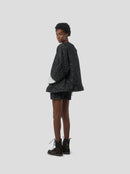Cardigan Bambi In Dark Wool, Grandfather Style