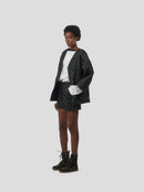 Cardigan Bambi In Dark Wool, Grandfather Style