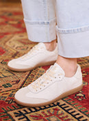 BASKET CUIR BLANC CARMEN PETITE MENDIGOTE