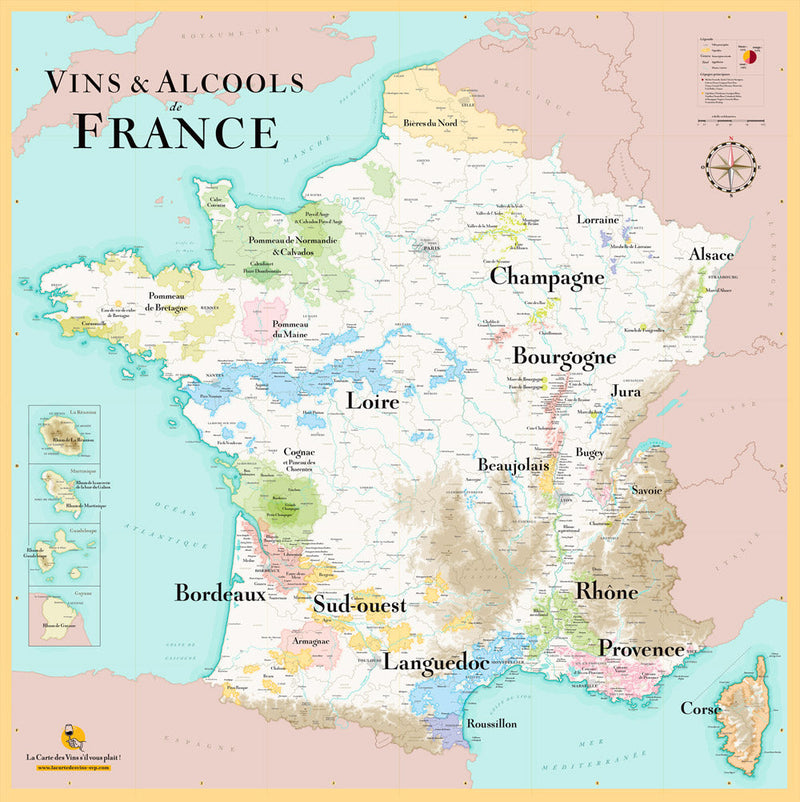 La Grande Carte Des Vins & Alcools De France Xl