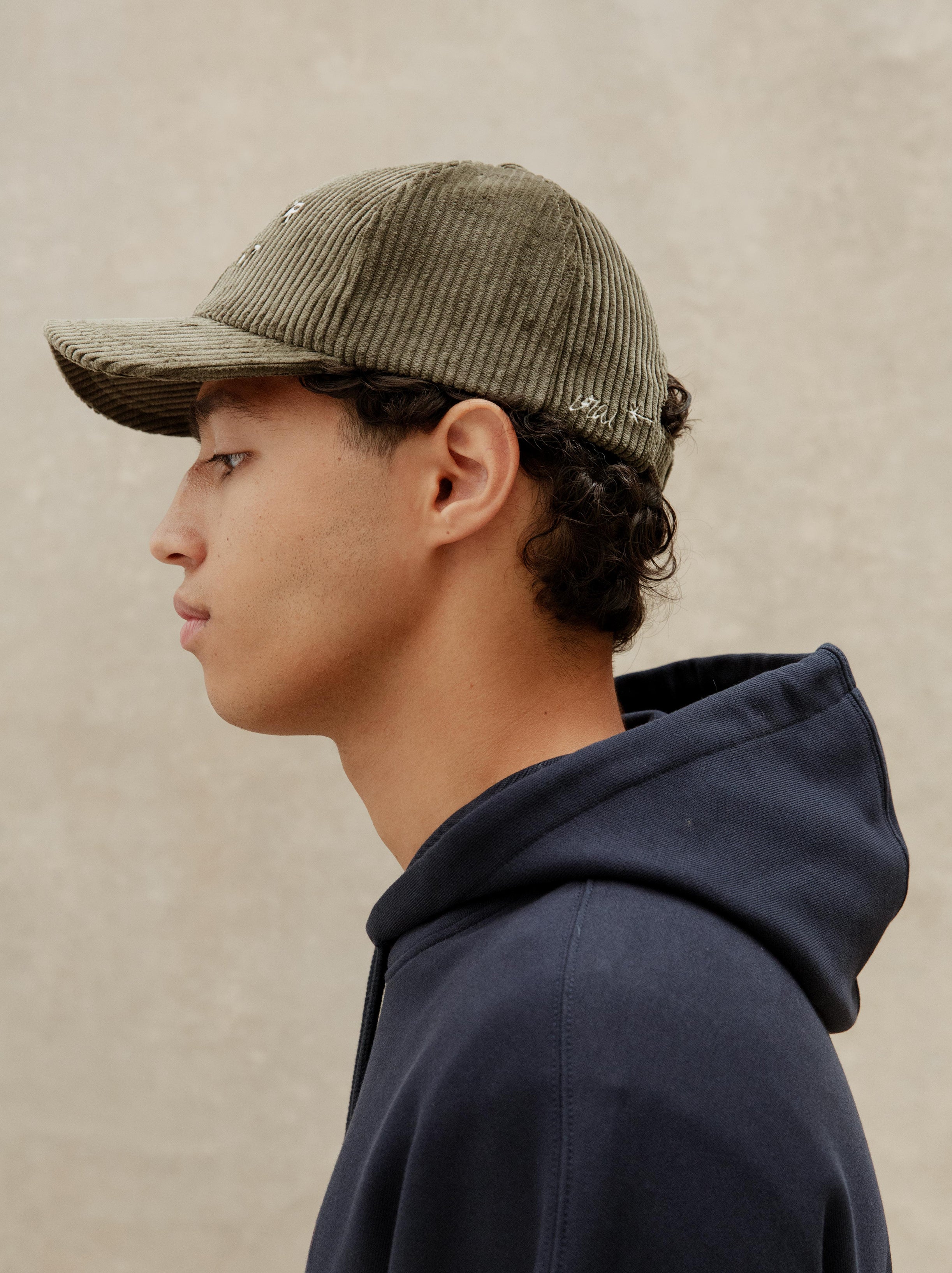 L'Amour De L'Art Khaki Velvet Cap