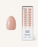 Cat Eye French (Court, Amande) - Press Ons