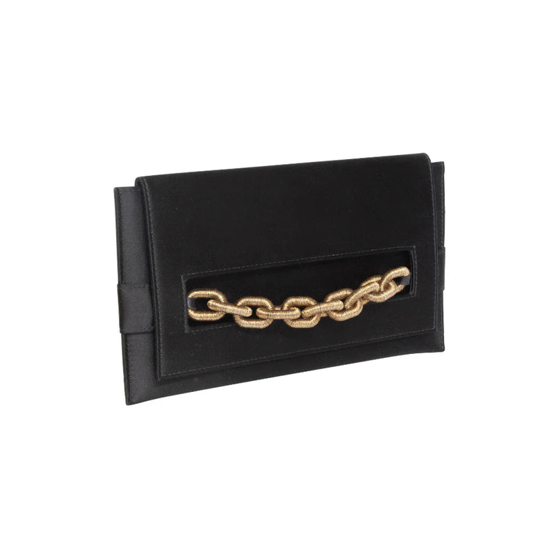 Catena Black Envelope Clutch