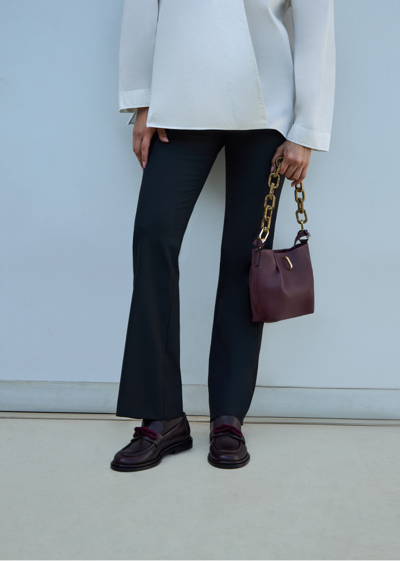 Catena Burgundy Flat Moccasin