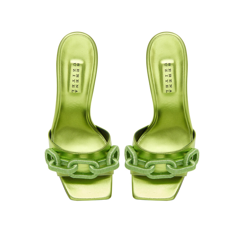 Catena Metallic Green High-Heel Sandal