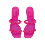 Catena Notte Fuchsia High-Heel Two Straps Sandal